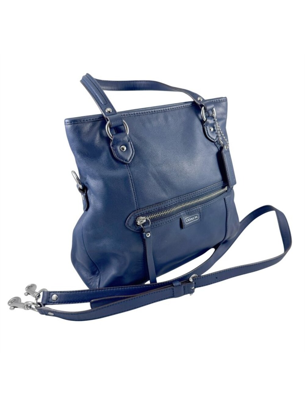 Coach Daisy Mia Smooth Leather Bag Convertible Crossbody Purse Navy Blue F23901